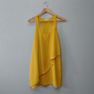 Anthropologie Silence noise Yellow Tunic Faux wrap Top